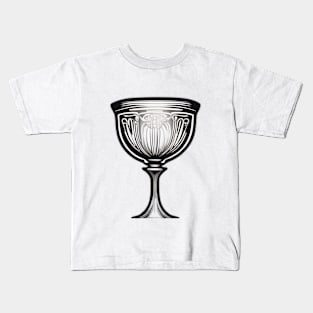 Chalice Monochromatic Shadow Silhouette Anime Style Collection No. 335 Kids T-Shirt